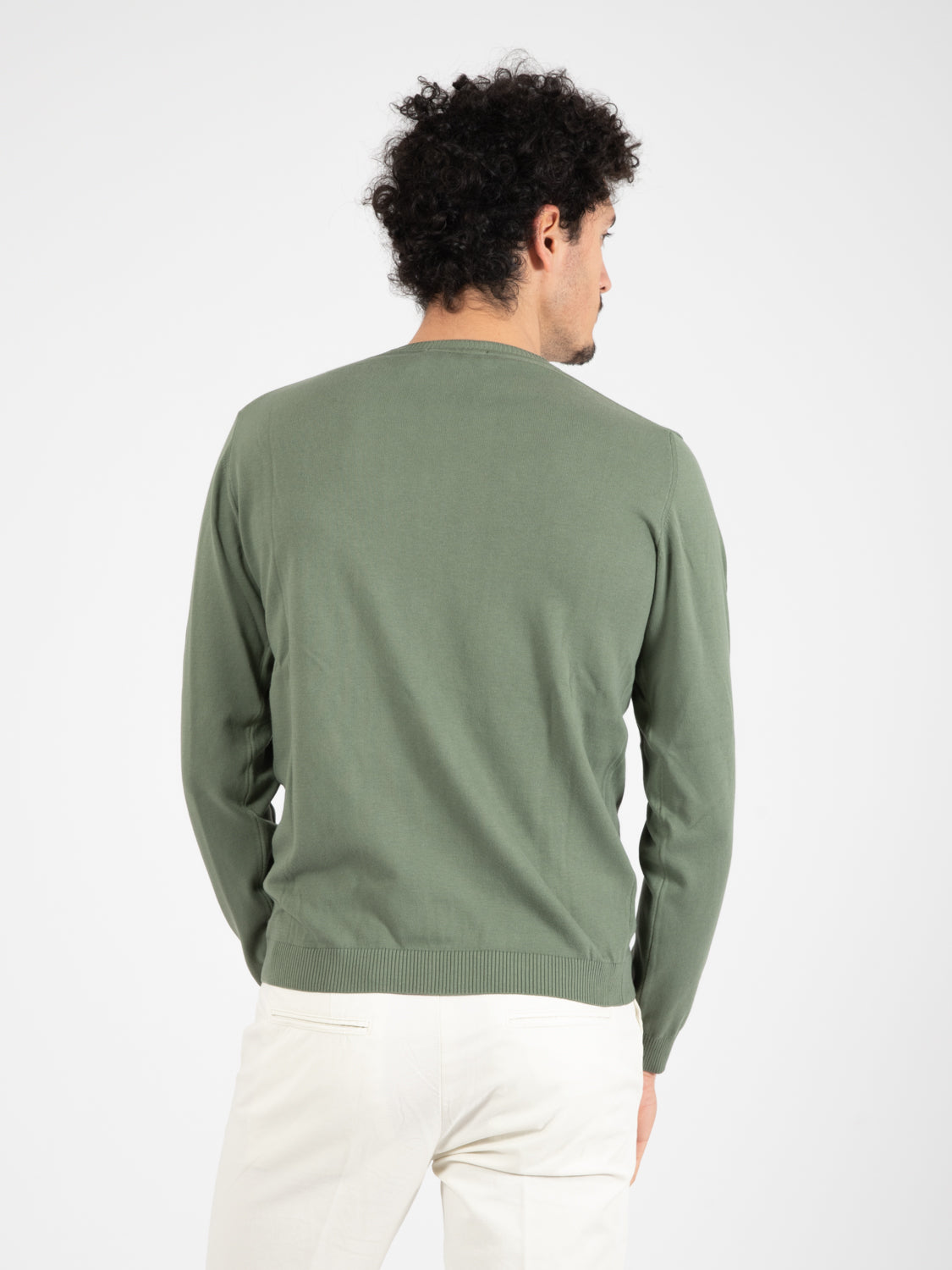Maglia girocollo in cotone army