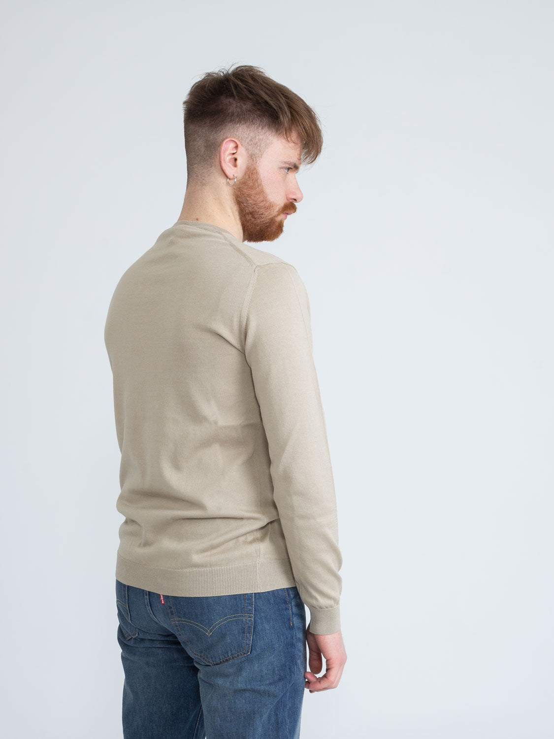 Maglia in filato di cotone beige