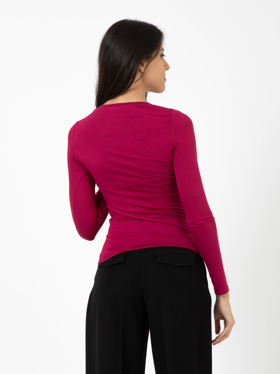 Maglia in tessuto elasticizzato amarena