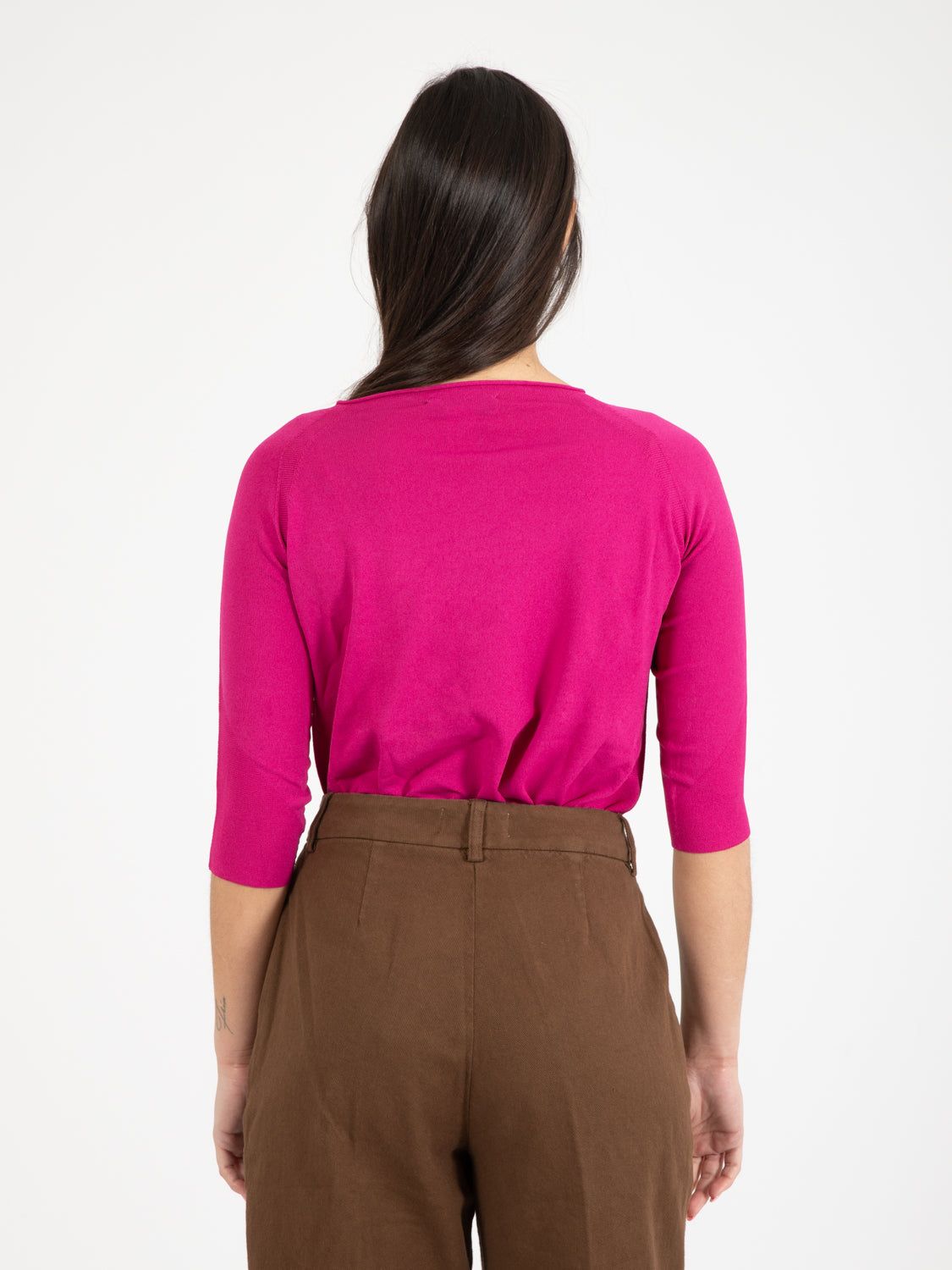 Maglia raglan fuxia
