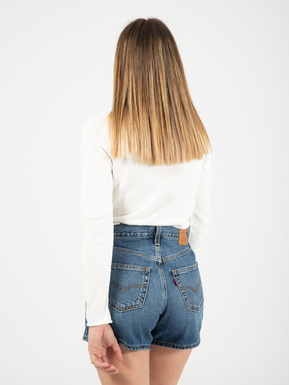 Slim rope V-neck T-shirt