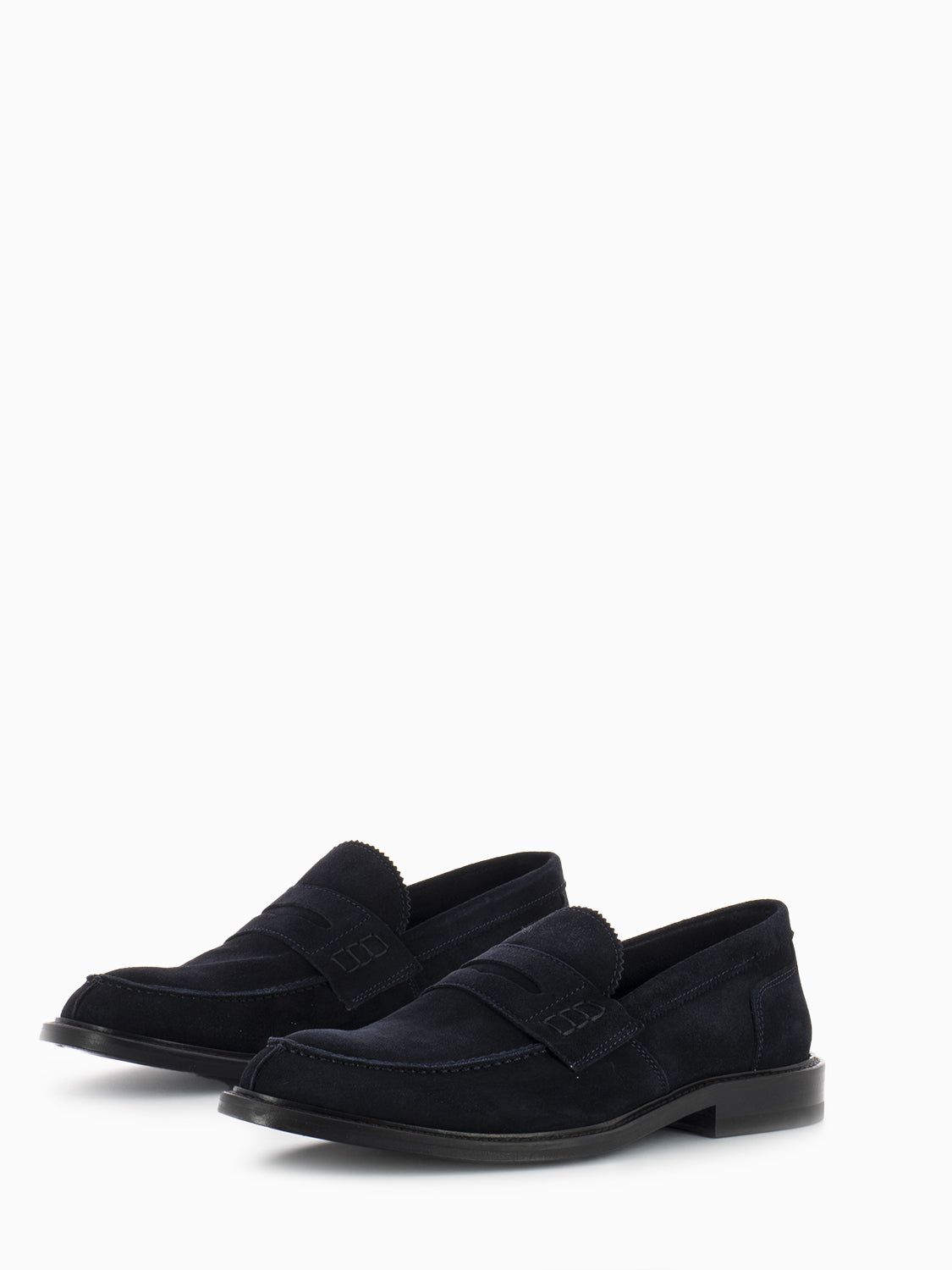 Mocassini fodera camoscio blu