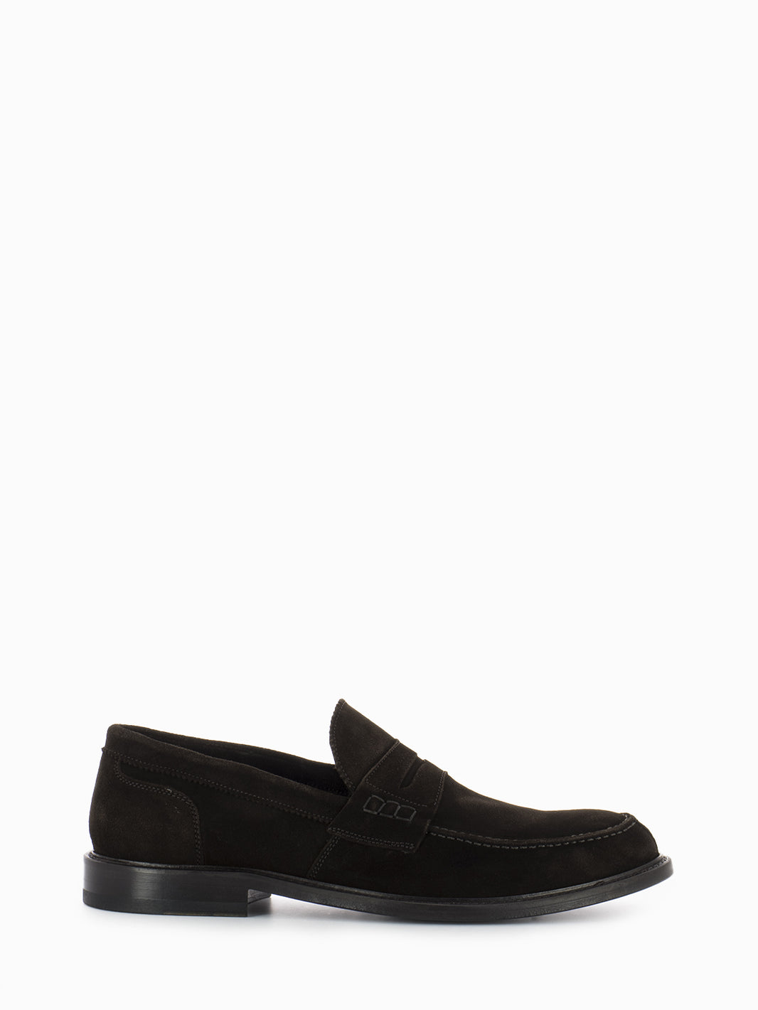 Moccasins with suede lining in dark brown