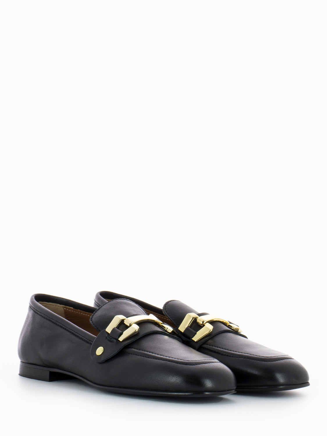 Mina black nappa moccasins