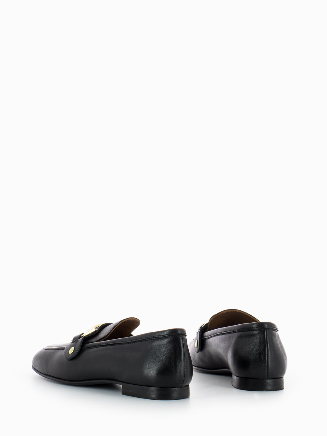 Mina black nappa moccasins