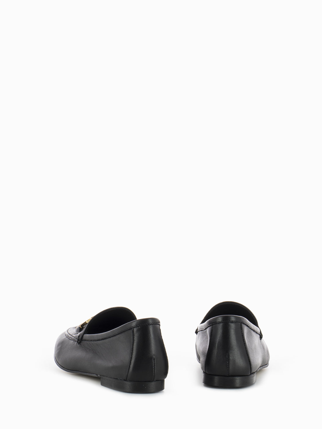 Black nappa moccasins