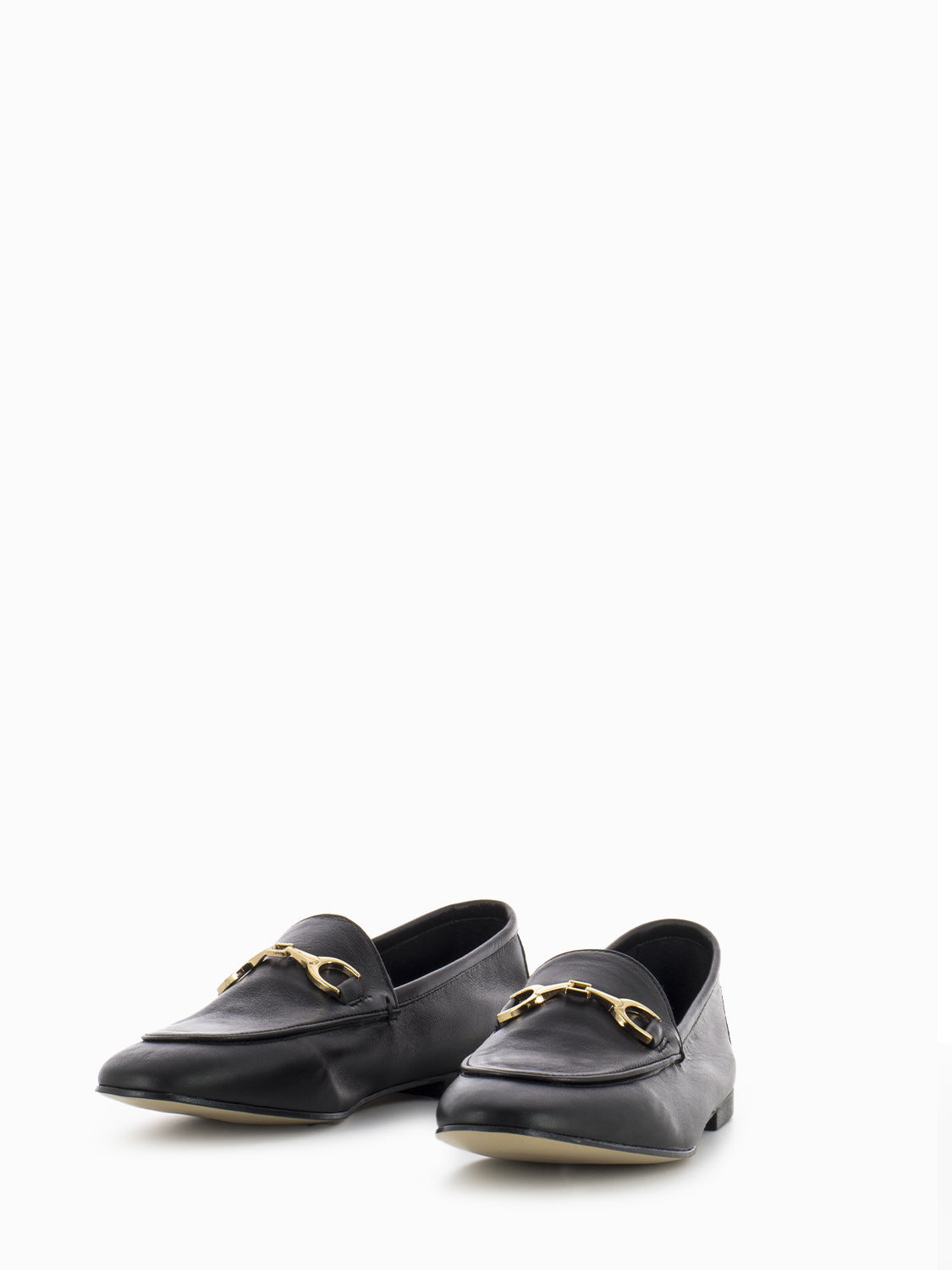 Black nappa moccasins