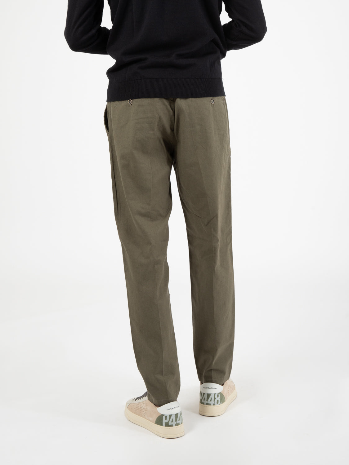 Undergrowth linen blend trousers