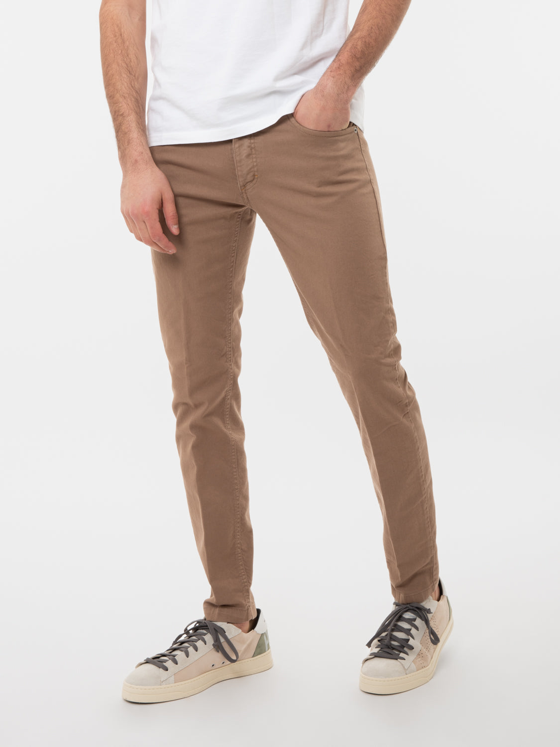 5-pocket Bull denim khaki trousers