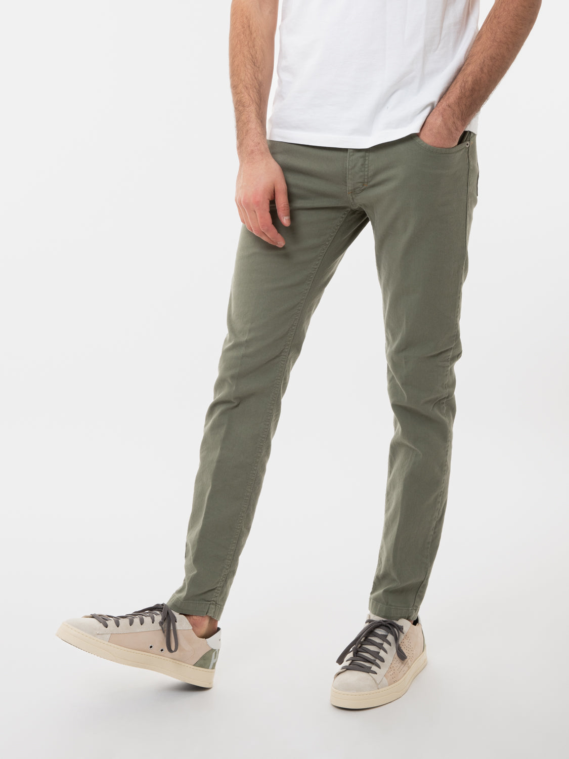 Pantaloni 5 Tasche Bull denim salvia