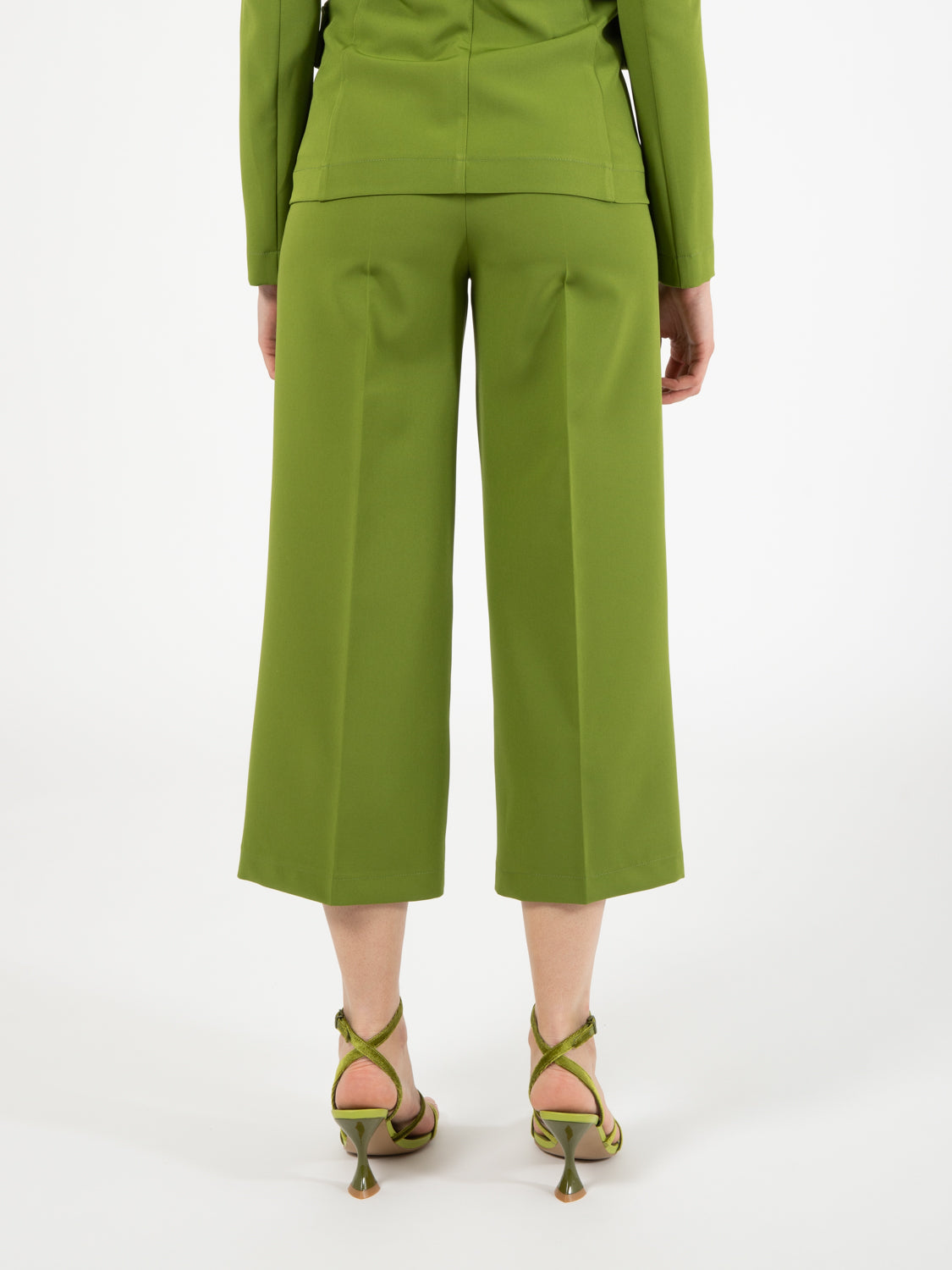 Pantaloni Cropped verde