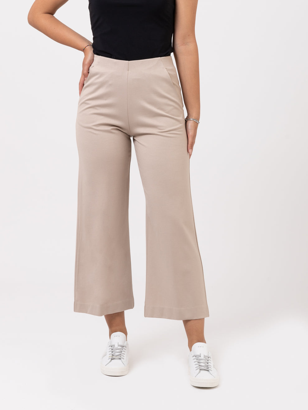 Pantaloni morbidi sand misto viscosa