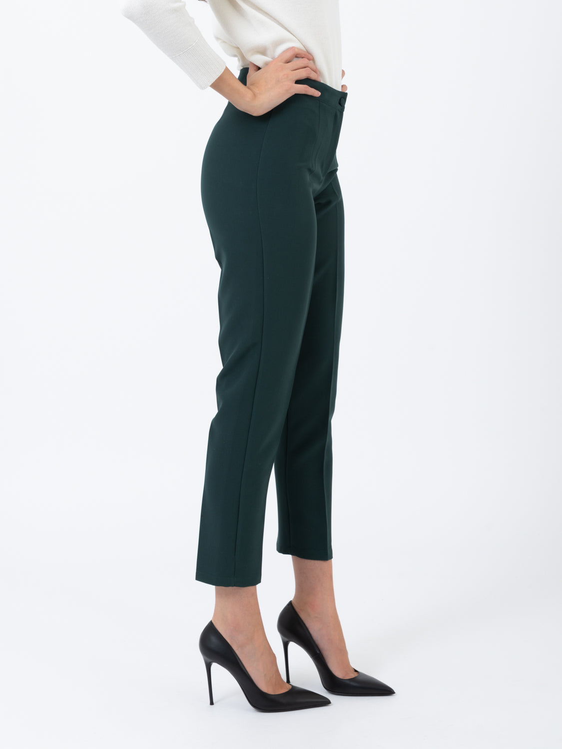 Pantaloni verdi affusolati