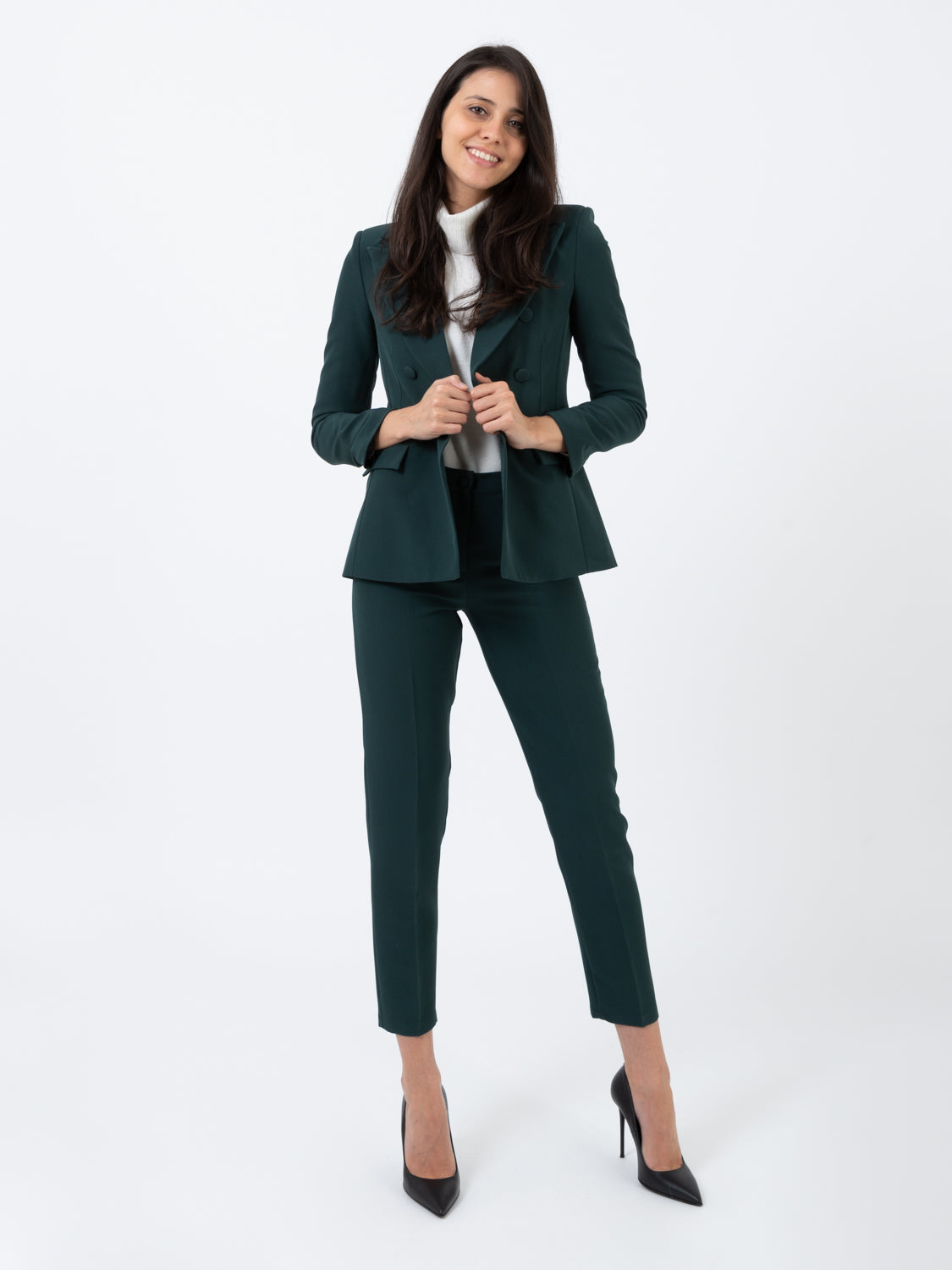 Green tapered pants