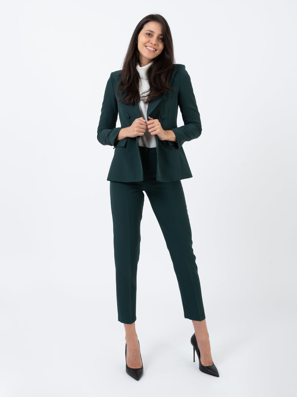 Green tapered pants