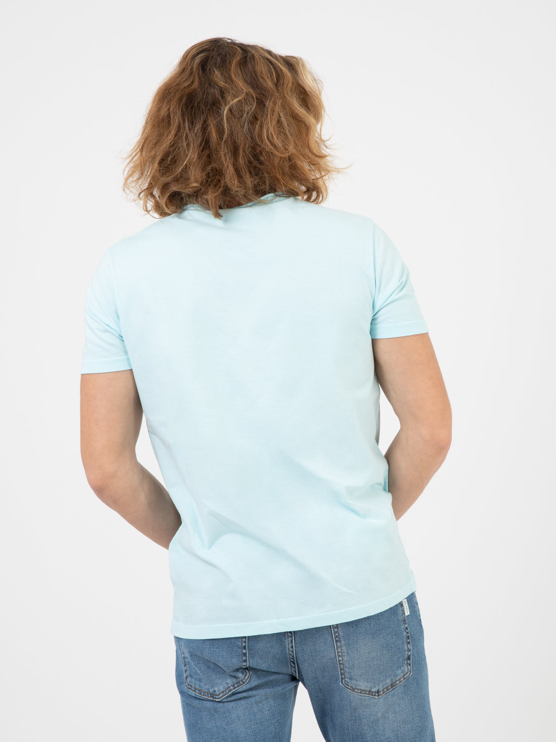 T-shirt girocollo taglio vivo acqua