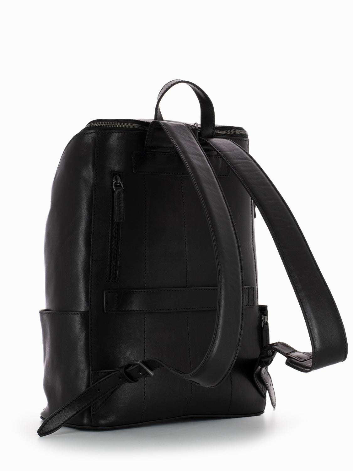 Alberto Zip Backpack Black / Dark Ruthenium