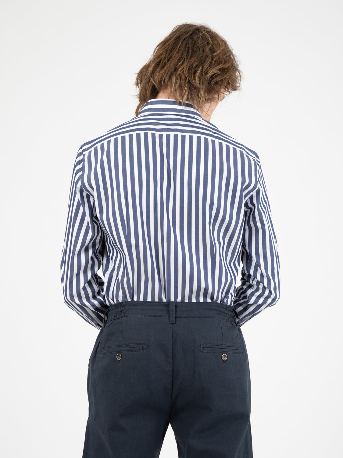 Camicia No Iron bianco / blu