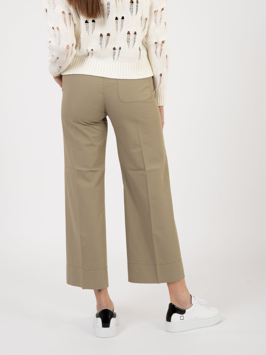 Pantaloni Penny in tela supima light military