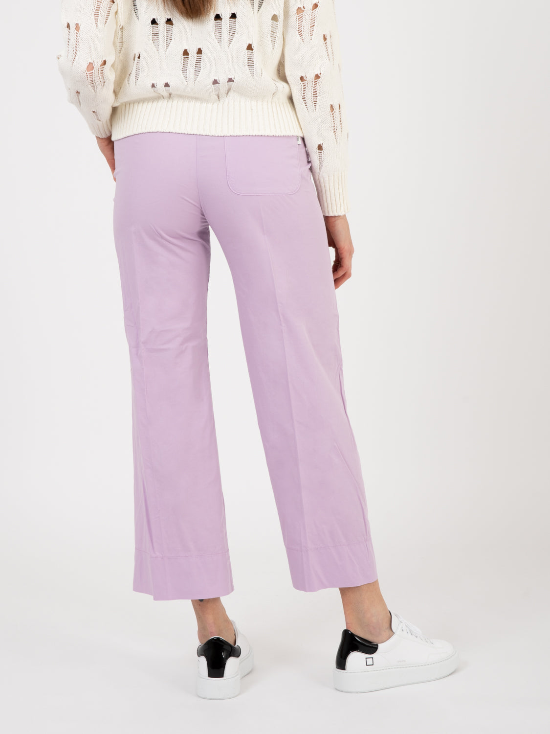 Pantaloni Penny in tela supima soft lilac