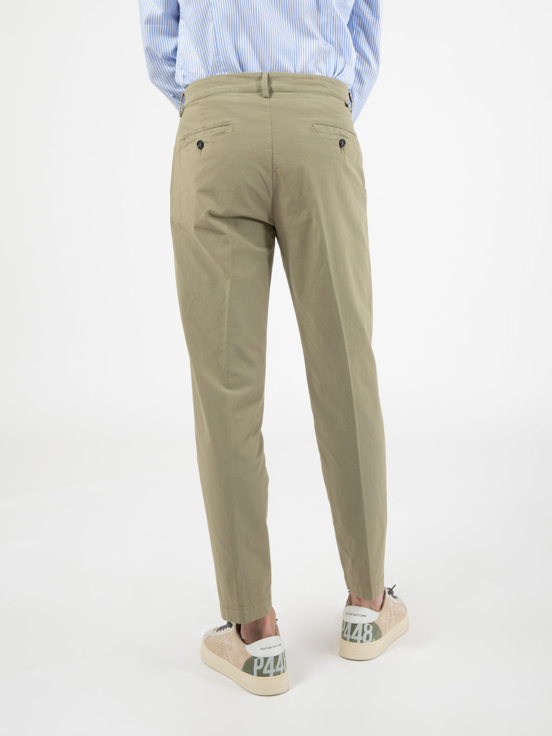 Riccardo canvas light military trousers