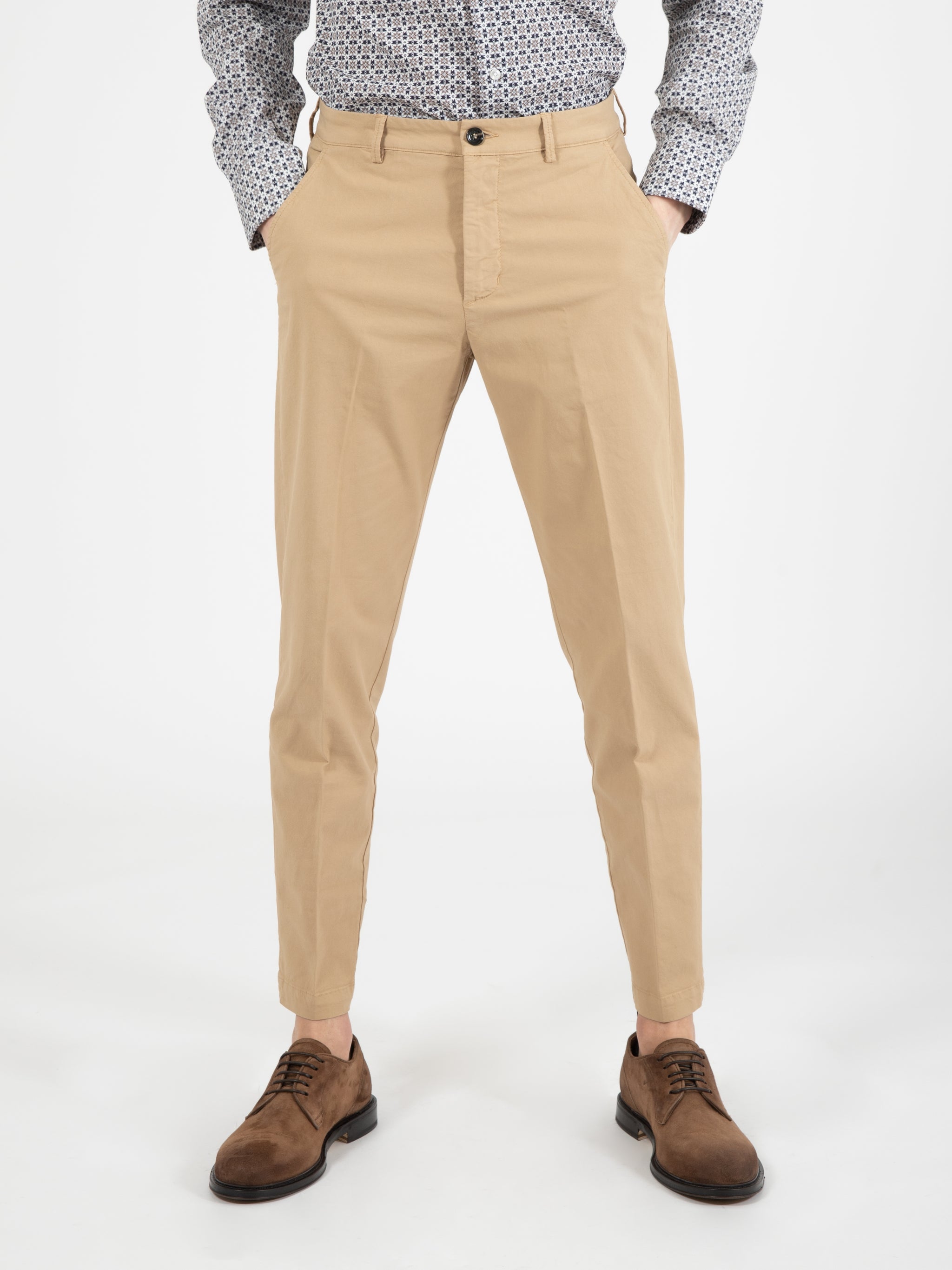 Pantaloni Riccardo canvas sabbia