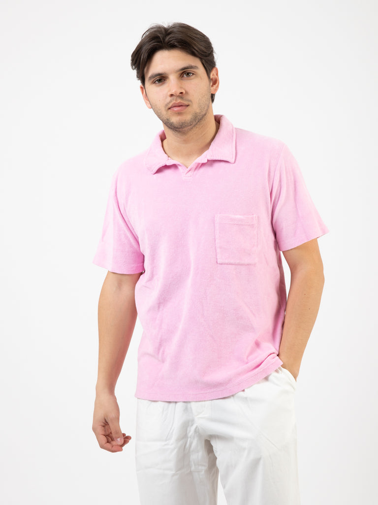 UNIVERSAL WORKS - Polo Vacation light weight terry pink