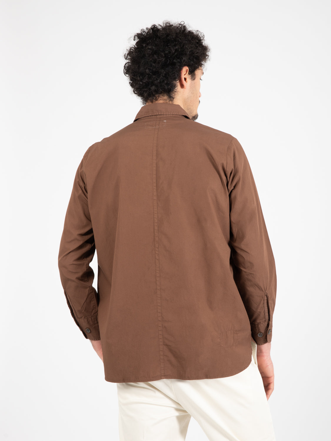 Sovracamicia Travail organic poplin brown
