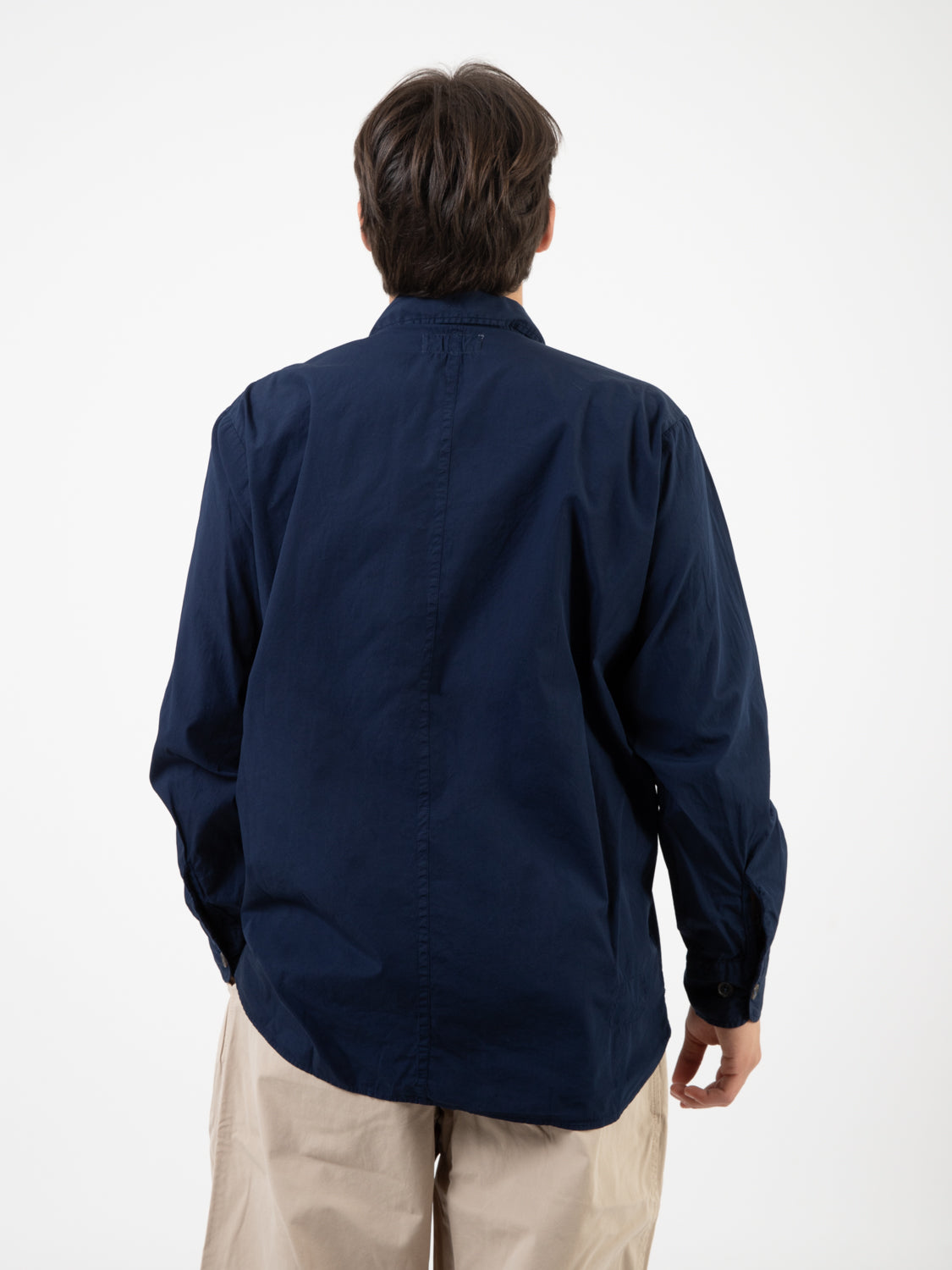 Sovracamicia Travail organic poplin navy
