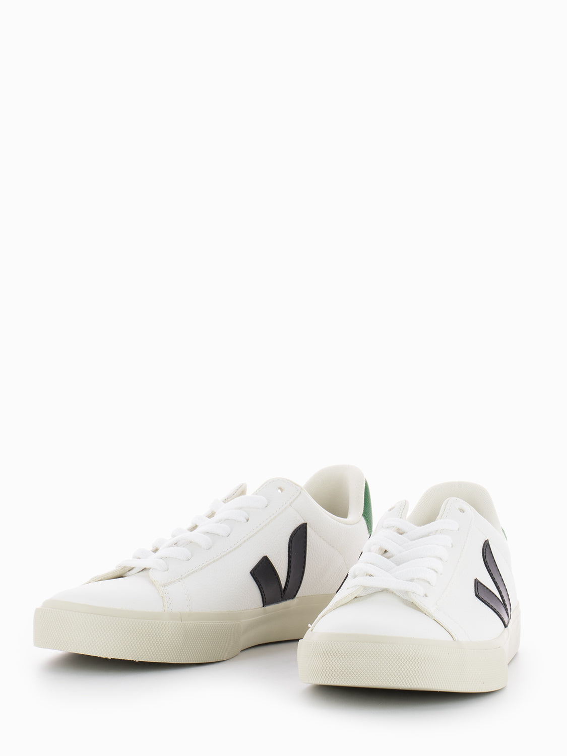 Campo Chromefree leather extra white / black / emeraude