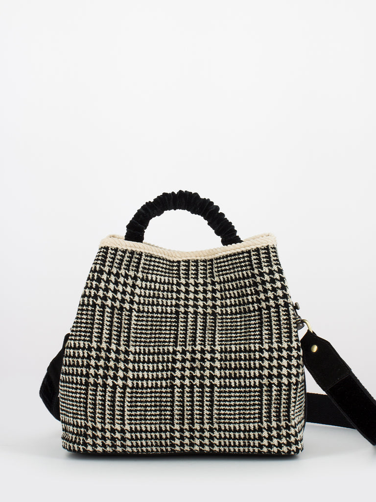 VIAMAILBAG - Secchiello Coral Madras bianco / nero