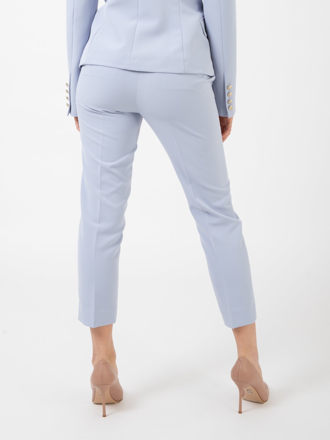 Pantaloni skinny azzurro polvere
