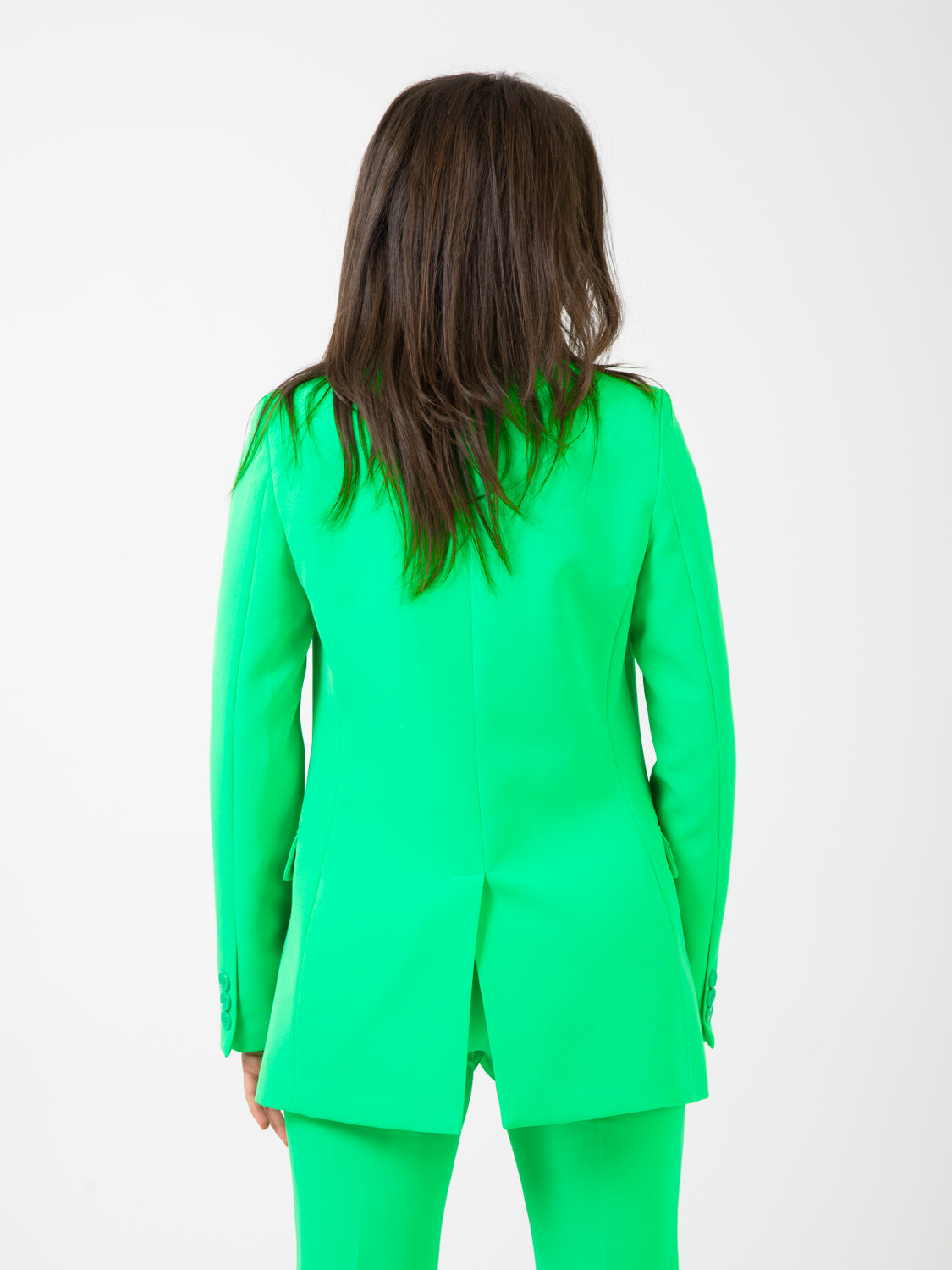 Blazer lungo monopetto avocado