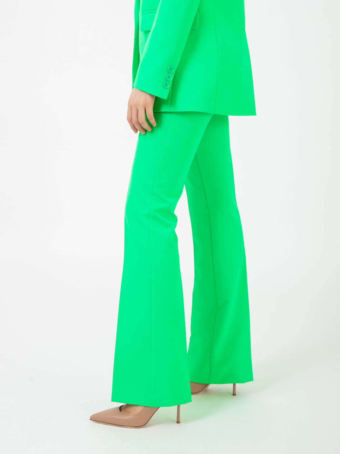Pantaloni a zampa avocado
