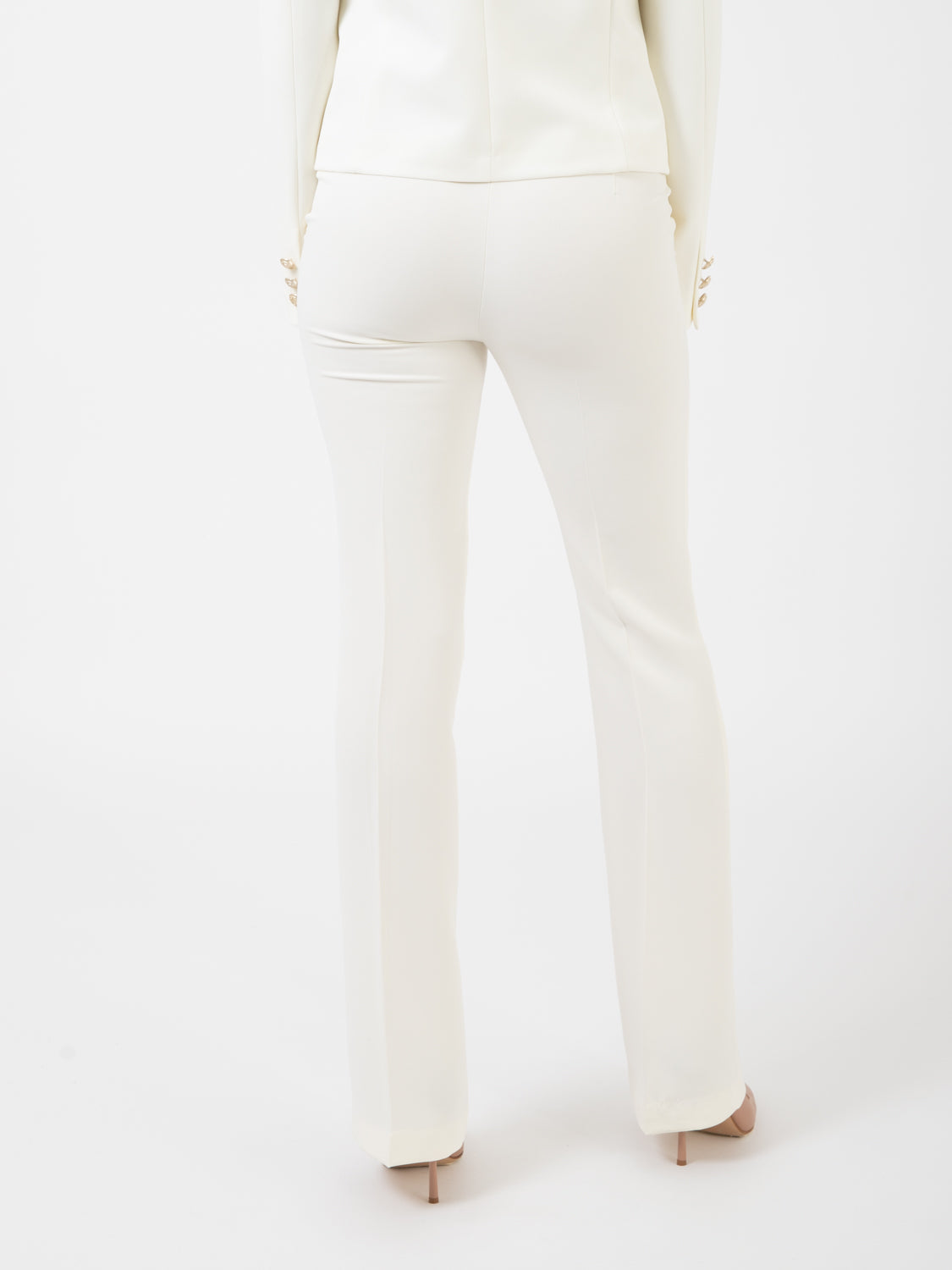 Natural flared trousers