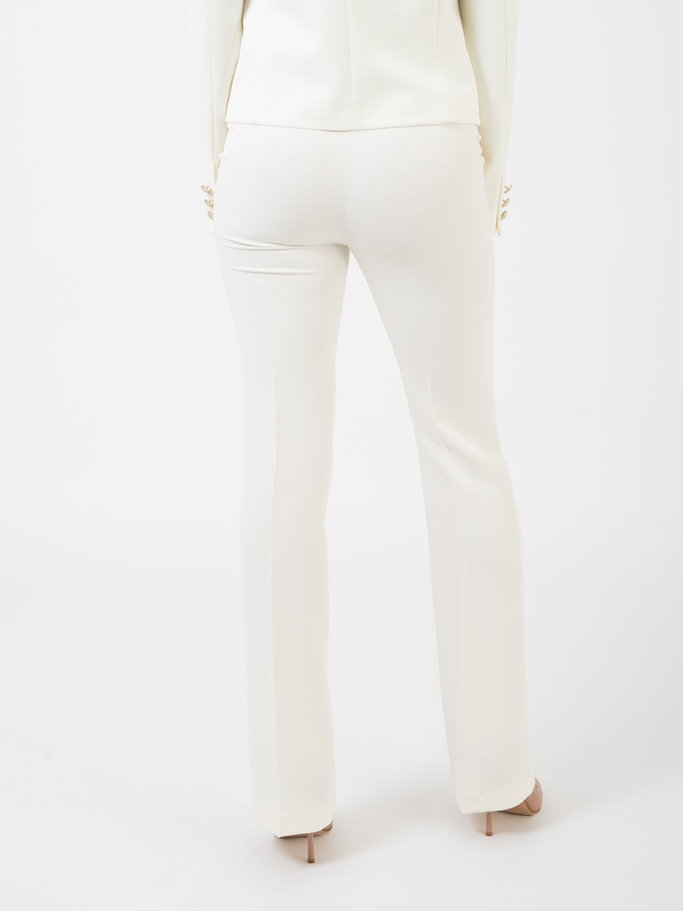 Natural flared trousers