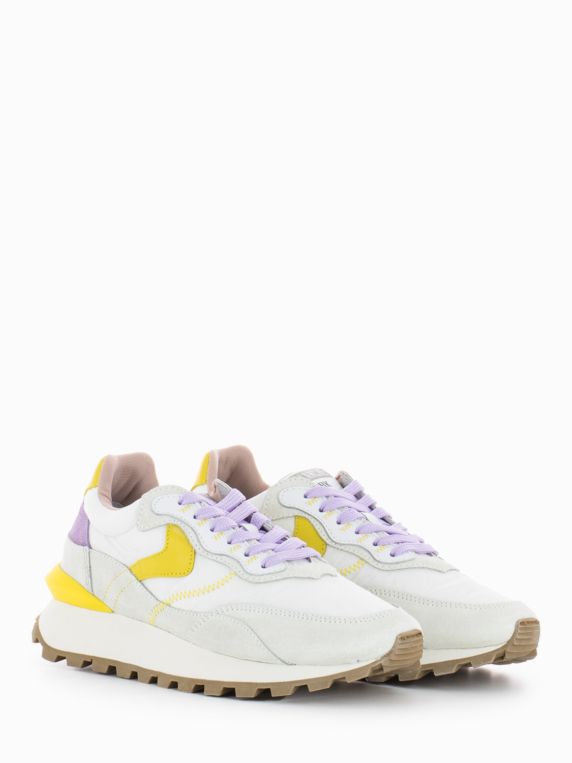 Qwark Hype W white / yellow / lilac sneakers
