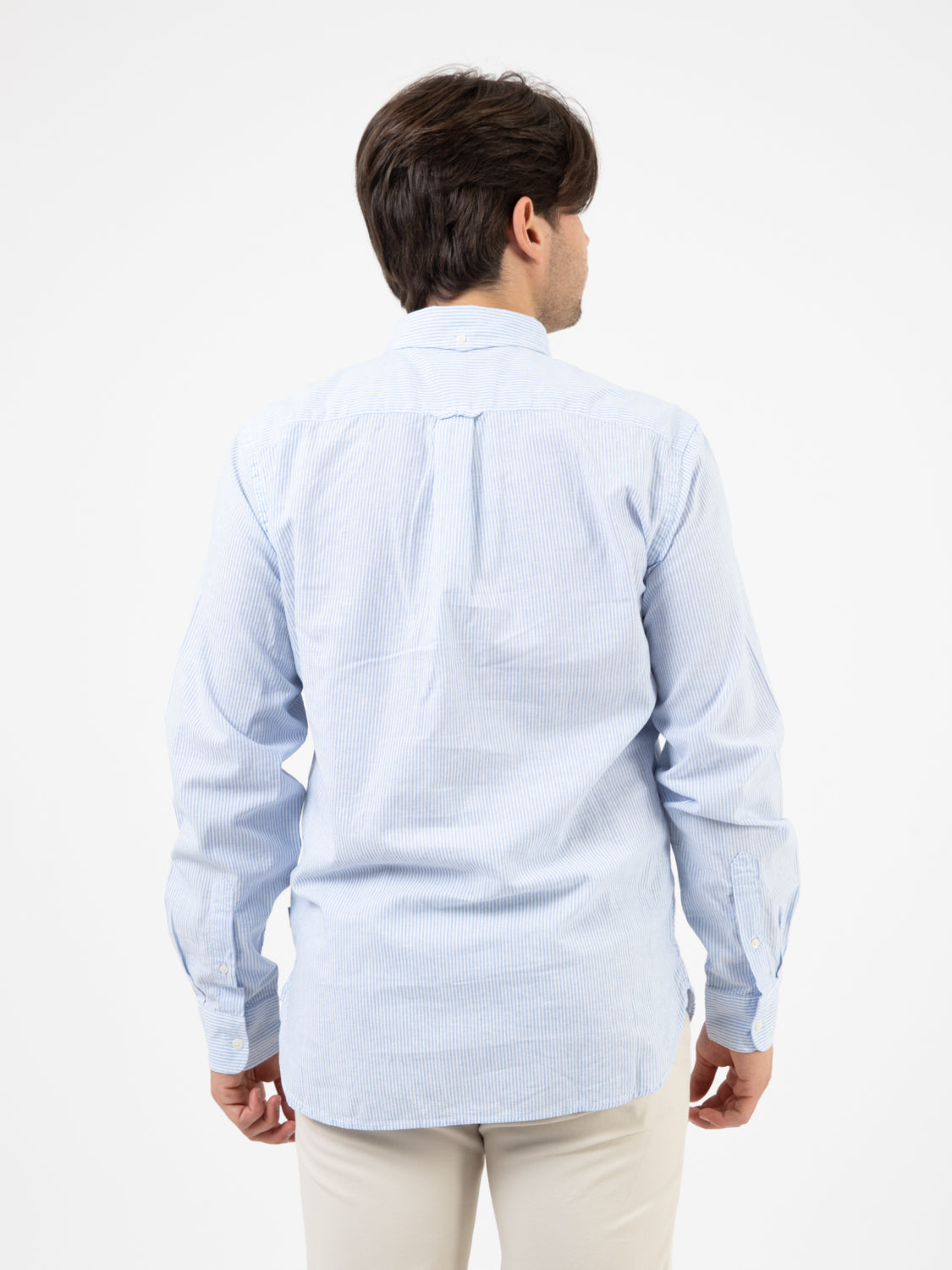 Camicia in misto lino summer sky stripe