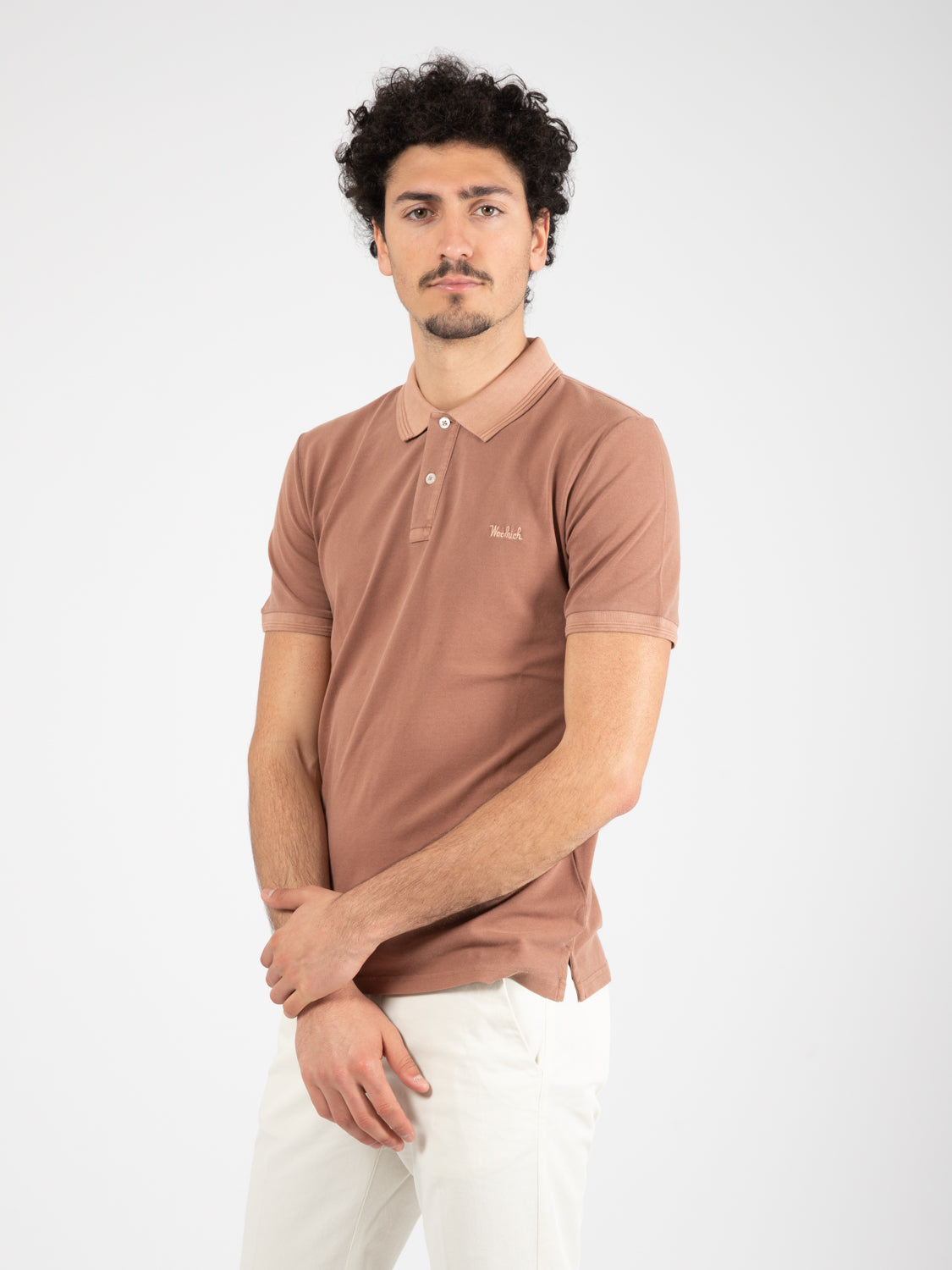 Polo Mackinack in pichet di cotone brown heather