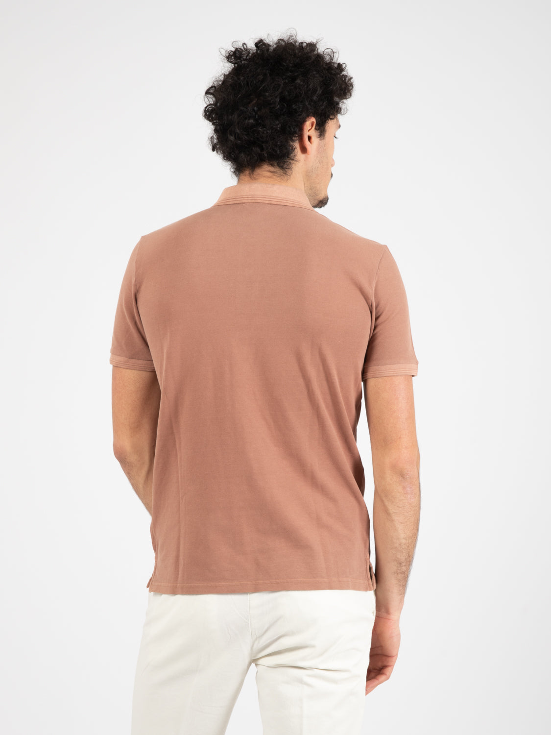 Polo Mackinack in pichet di cotone brown heather