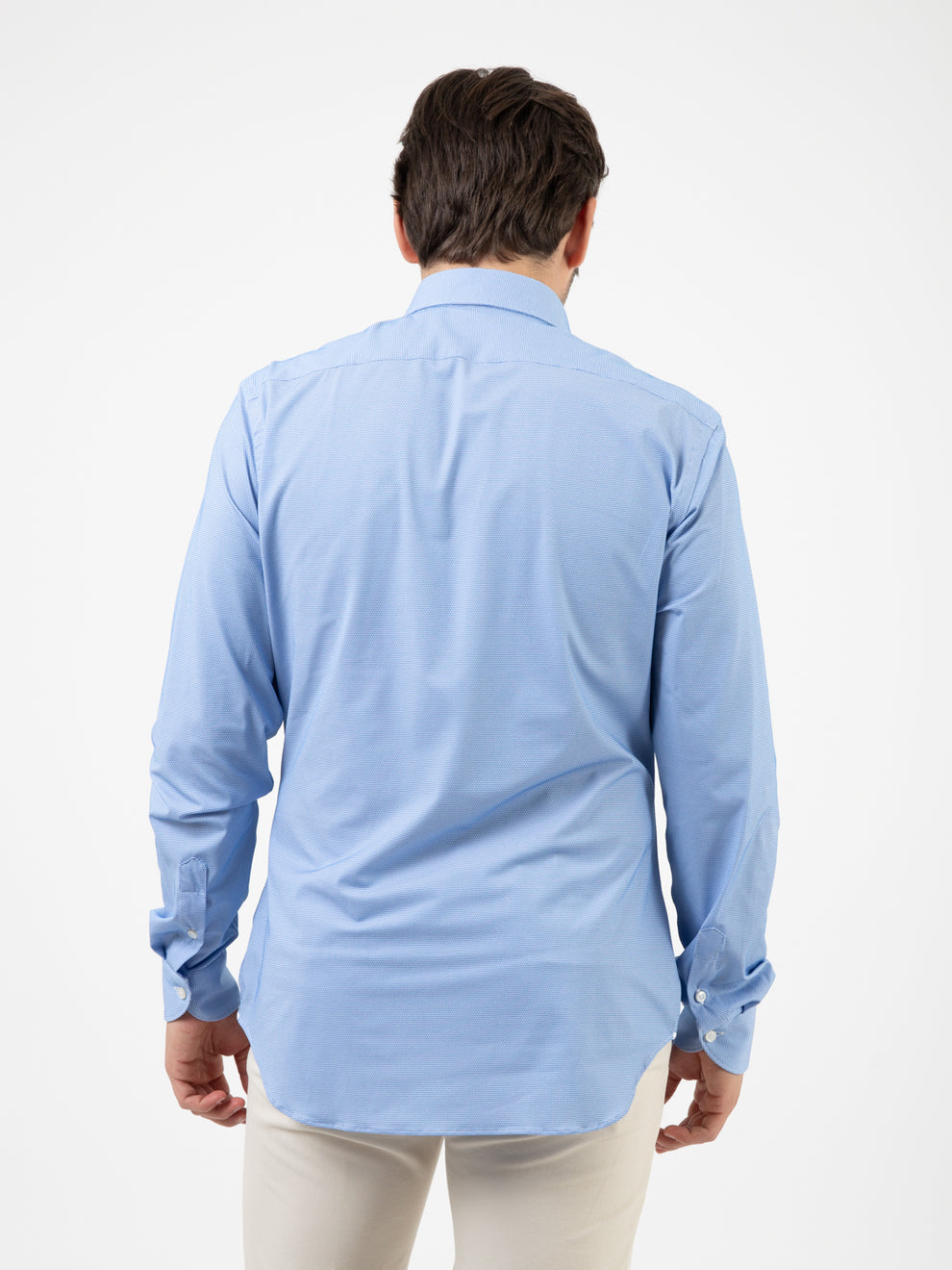 Active tailor fit micro-patterned shirt
