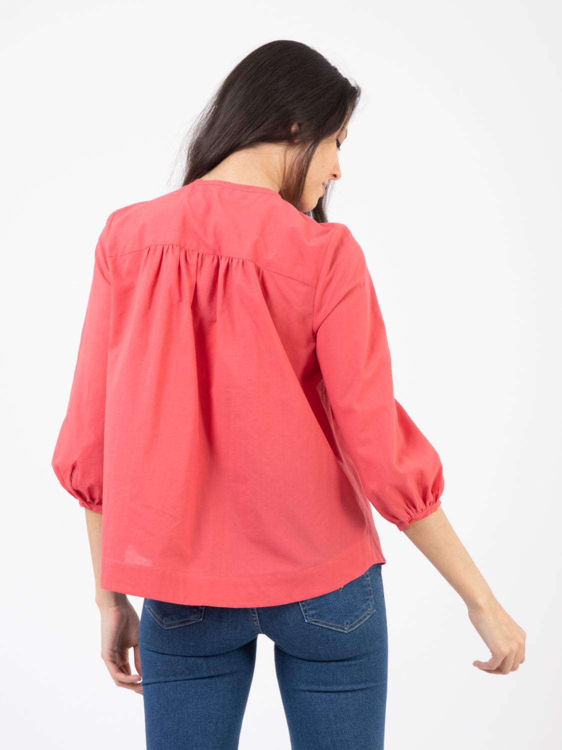 Camicia Bea mussola ciliegia