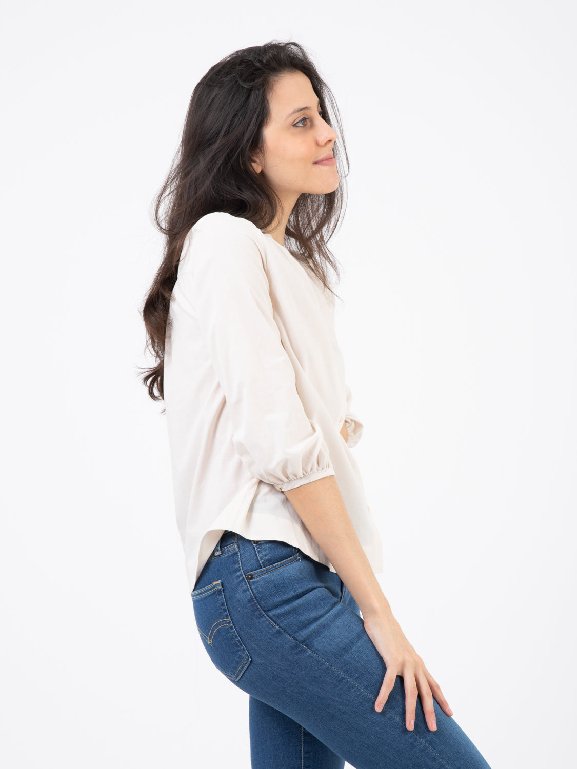 Camicia Bea mussola cipria