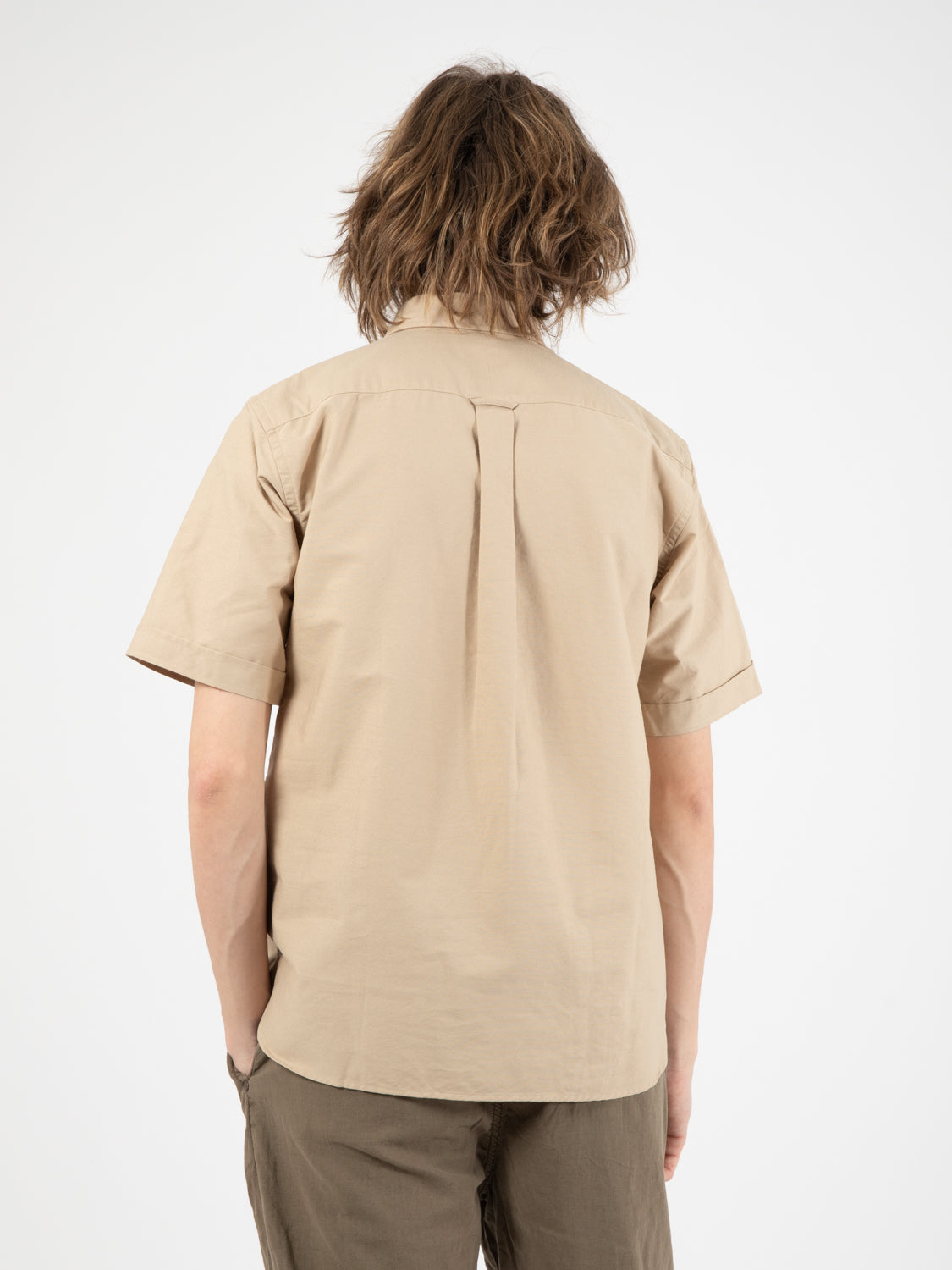 Beige short sleeve shirt