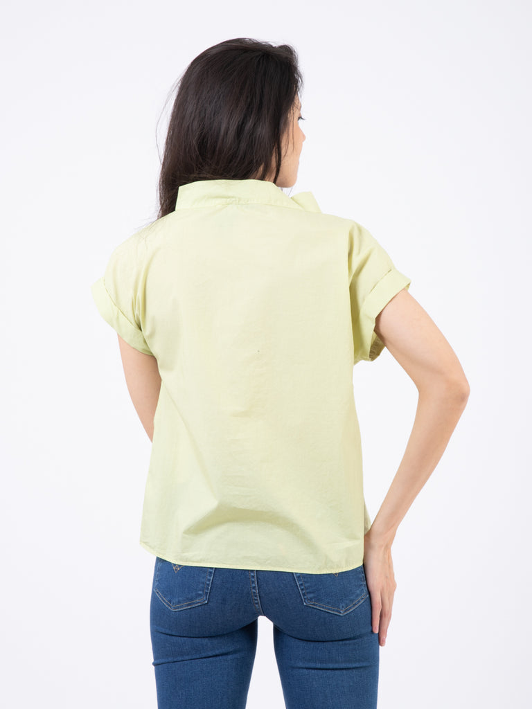 XACUS - T-shirt Claire popeline verde