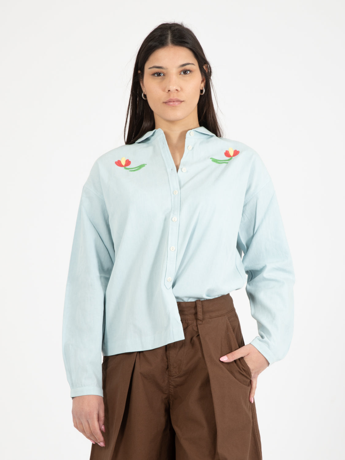 Marianne Shirt in Indigo Bleached Denim