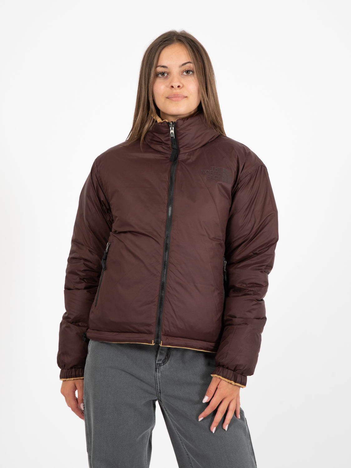Giubbotto W92 reversible nuptse almond / brown