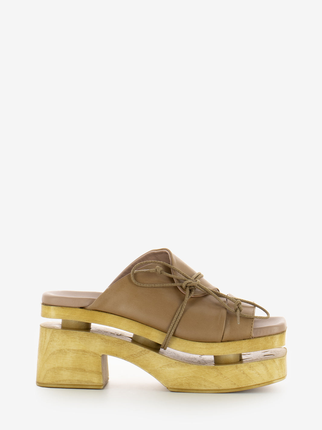 Zoccolo Kite in pelle sand