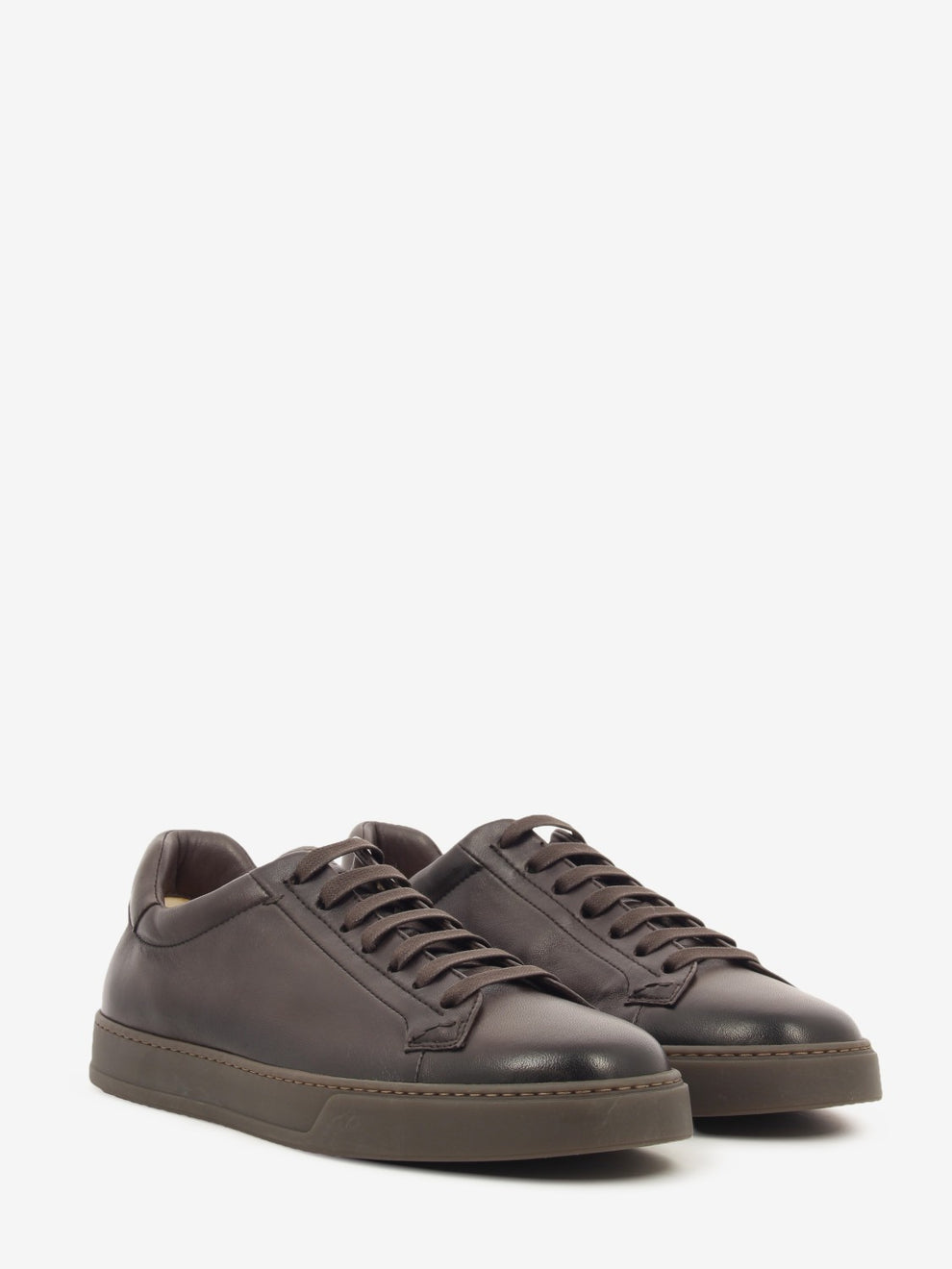 Morgan dark brown leather sneakers