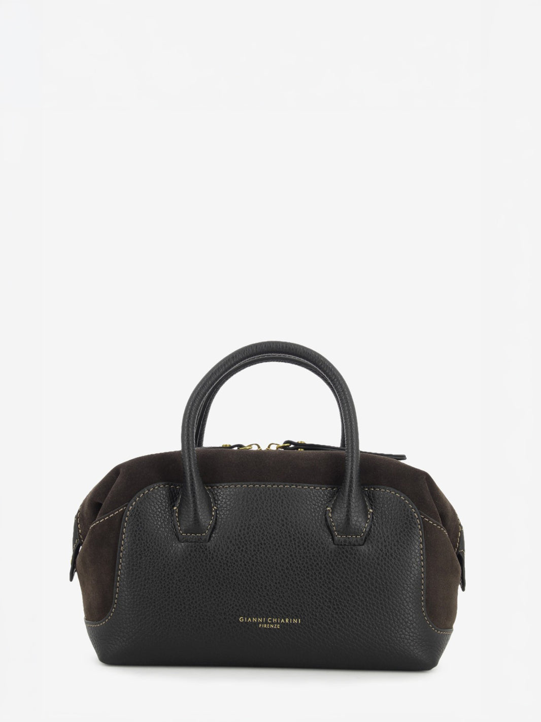 Gemma black / mocha leather and suede bag